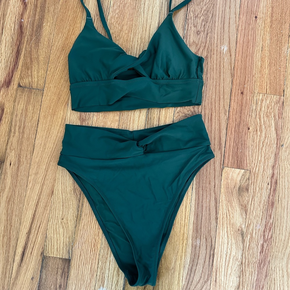 Aerie Deep Green Bikini Set